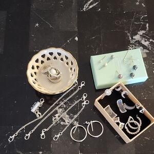 Collection Of Silver Jewelry